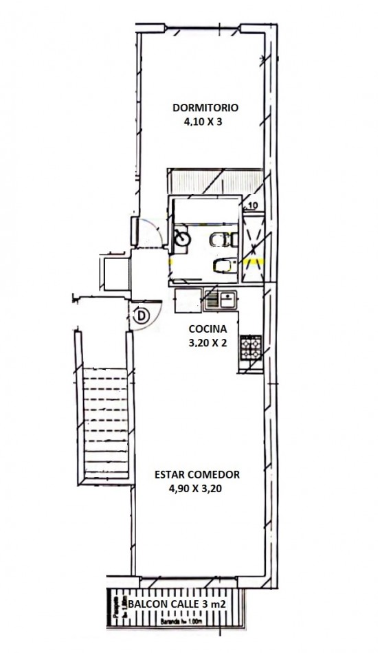 Venta ph 2 ambientes con balcon