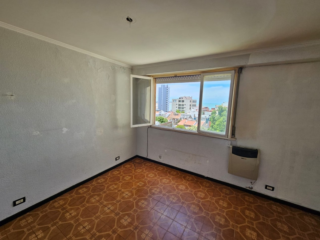 VENTA DEPARTAMENTO 2 AMBIENTES LATERAL CON DEPENDENCIA Y VISTA AL MAR LA PERLA