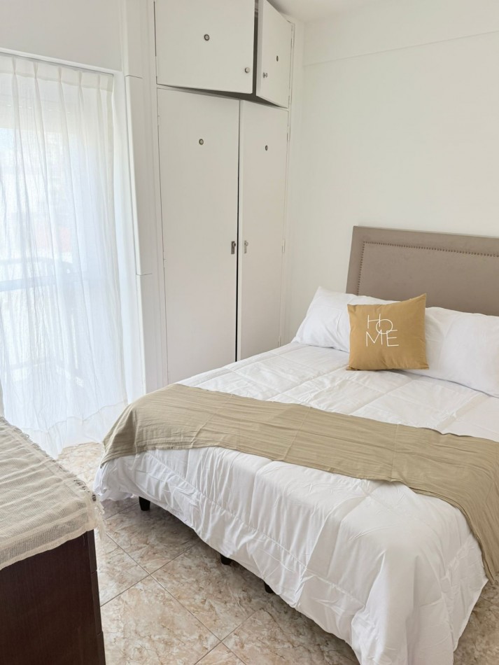 Departamento monoambiente dividido con balcon al frente