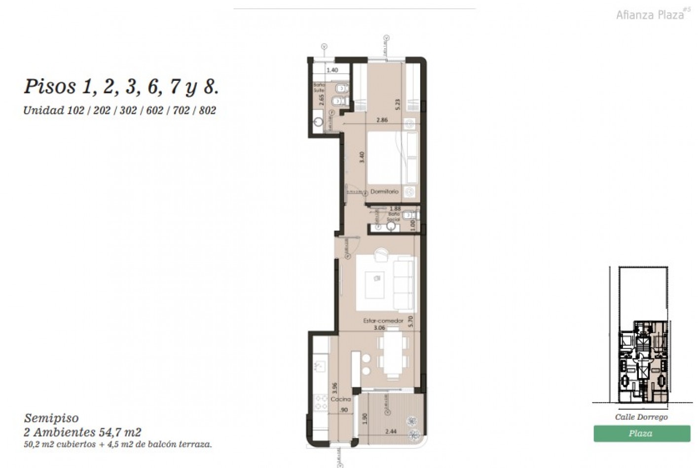 Dos ambientes con balcon al frente, toilette, vestidor y Dormitorio en suite.