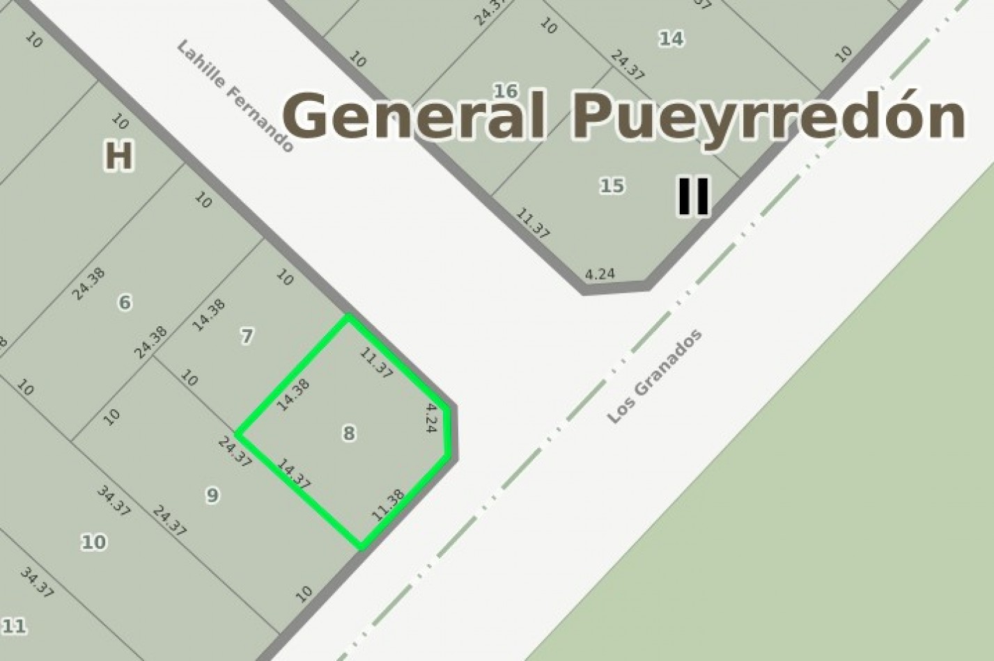 LOTE EN ESQUINA EN PARQUE PEÑA FRENTE AL CAMPING