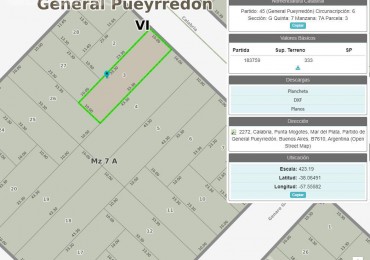Lote en colinas de Peralta Ramos 